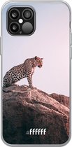 iPhone 12 Pro Max Hoesje Transparant TPU Case - Leopard #ffffff