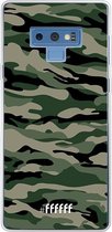 Samsung Galaxy Note 9 Hoesje Transparant TPU Case - Woodland Camouflage #ffffff