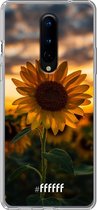 OnePlus 8 Hoesje Transparant TPU Case - Sunset Sunflower #ffffff