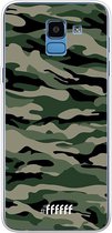 Samsung Galaxy J6 (2018) Hoesje Transparant TPU Case - Woodland Camouflage #ffffff