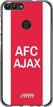 Huawei P Smart (2018) Hoesje Transparant TPU Case - AFC Ajax - met opdruk #ffffff