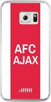 Samsung Galaxy S6 Edge Hoesje Transparant TPU Case - AFC Ajax - met opdruk #ffffff