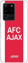 Samsung Galaxy S20 Ultra Hoesje Transparant TPU Case - AFC Ajax - met opdruk #ffffff