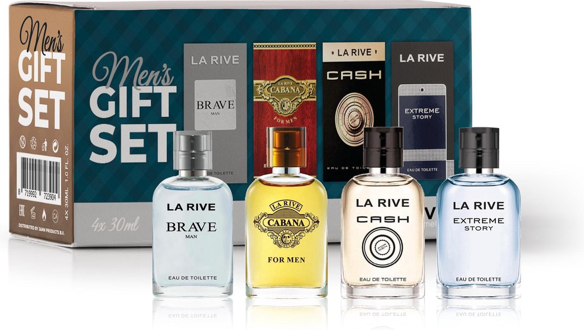 La Rive Men's Perfume geschenkset - 4 x 30ml eau de toilette