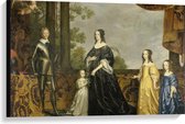 Canvas  - Oude Meesters - Frederik Hendrik en Amalia v Solms, Gerard v Honthorst - 90x60cm Foto op Canvas Schilderij (Wanddecoratie op Canvas)