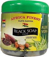 Africa Finest Salata Amina Black Soap Savon Noir Aloe Vera Zwarte Zeep 450 ml