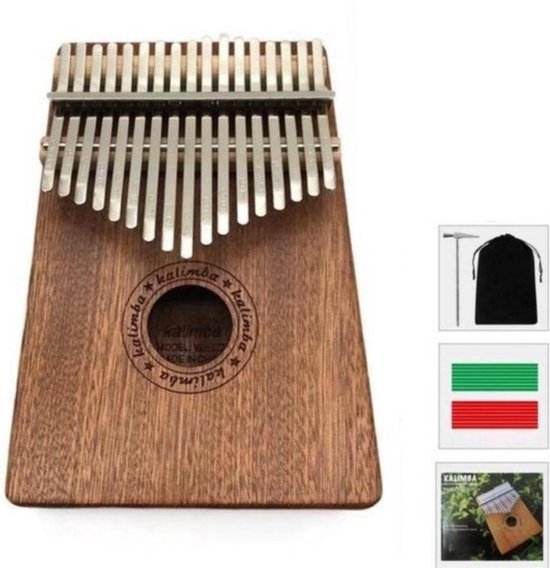 Kalimba - Duimpiano 17 Tonen - Mbira Muziekinstrument - Kalimba + GRATIS Tas & Accessoires