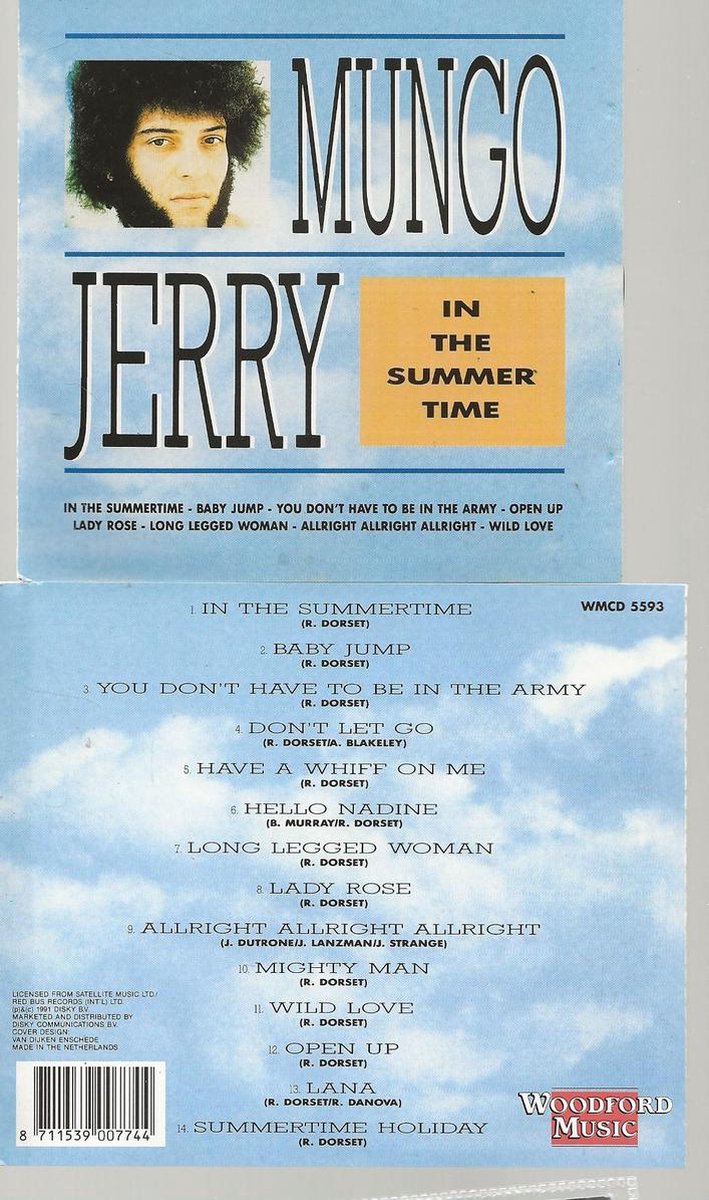 1-CD MUNGO JERRY - IN THE SUMMER TIME