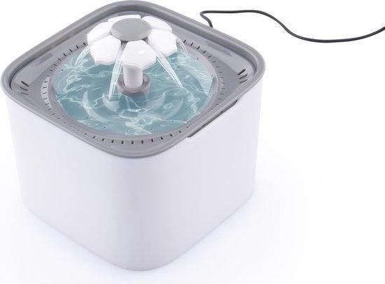 SIBAYS Waterfontein voor katten, 3,5 l, waterfontein voor katten, met pomp, 25 dB, zeer stil en led-venster, waterfontein voor honden met 2 actieve koolfilters, BPA-vrij, diepe filtratie, FS77, GY