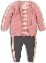 Dirkje 3-delig setje oud roze/bruin Maat: 74