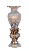 Prachtige klassieke vaas Bloemen - Vaas - Porseleinen kunstwerk - 57,2 cm hoog