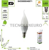 Led Bulb Kaarsvorm 6 W 220-240 V E14 3000 K (pack van 5) [Energieklasse A+]