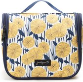 Jadyn B Toiletry Bag -Hangende toilettas en travel cosmetica organizer  (Yellow Flowers)
