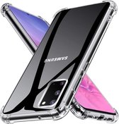 Samsung Galaxy S20 plus siliconen hoesje / Galaxy S20 plus transparante siliconen hoesje / Doorzichtige Samsung S20 plus achterkant met uitgestoken hoeken / anti schok / anti shock