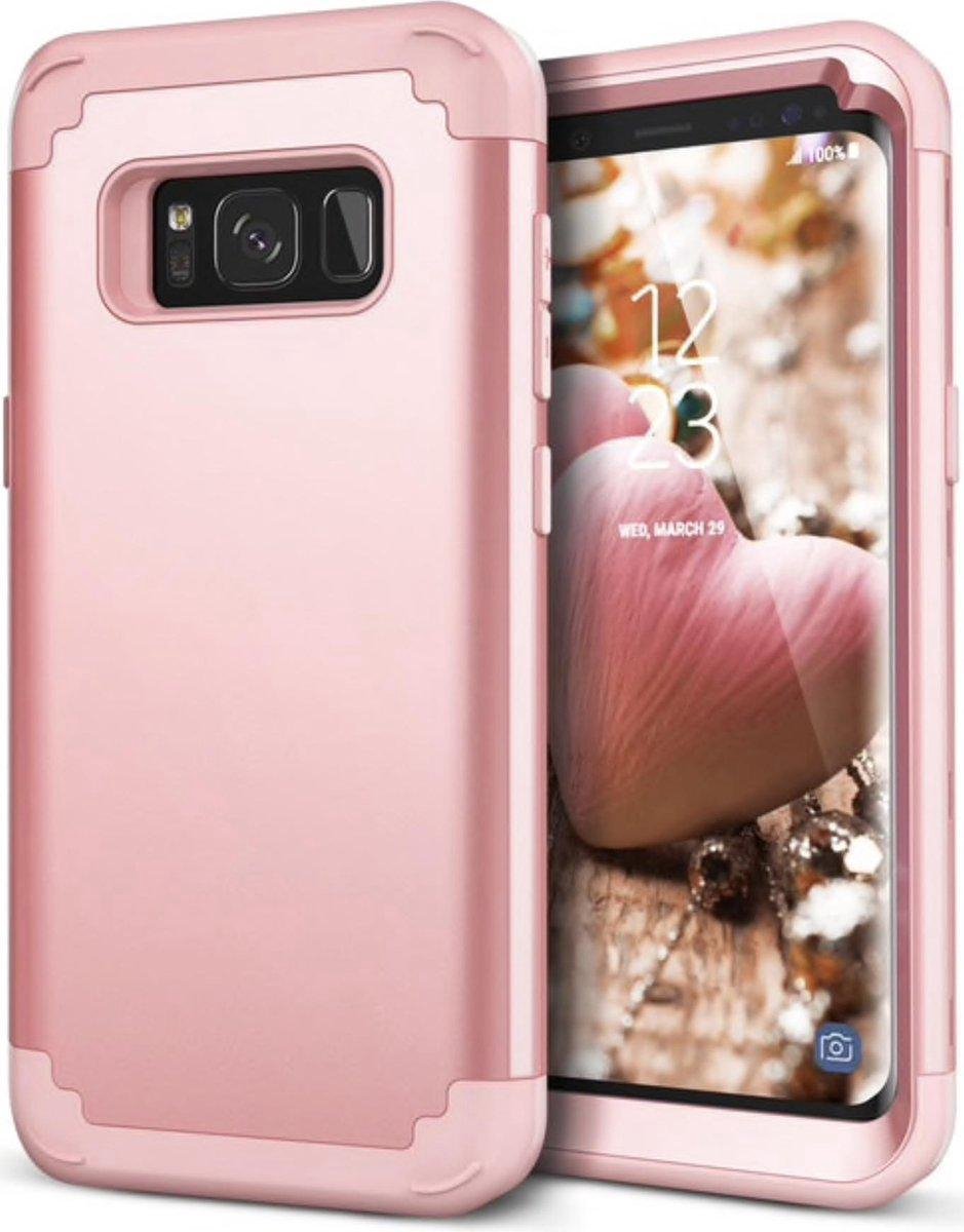 Geschikt voor Samsung Galaxy S8 Plus Backcover - Roze - Shockproof - Armor