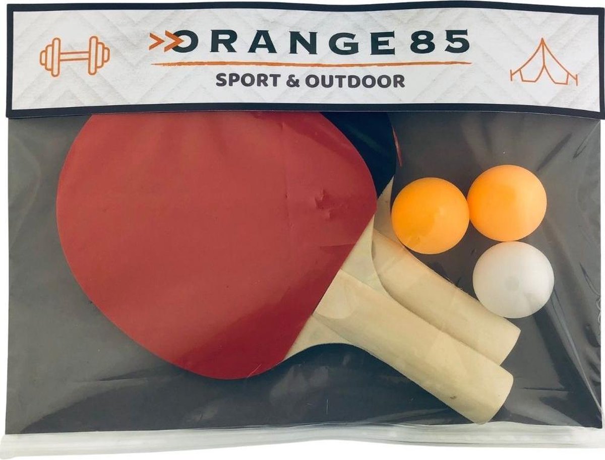 Lot de 2 Raquettes Ping-Pong 25cm Rouge & Noir au meilleur prix