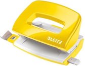 Leitz Wow Mini Perforator - Perforeert Tot 10 Vel - Voor Mappen En Ringbanden - Ideaal Voor Thuiskantoor/Thuiswerkplek - Geel