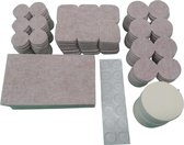 Bruine Zelfklevende vloerbeschermer set - Anti-kras Vilt - Anti slip meubels - Buurvriendelijk - Meubel beschermers - Stoelbeschermers - Stoelpootviltjes - Viltjes - 160 stuks set - Vloer bes