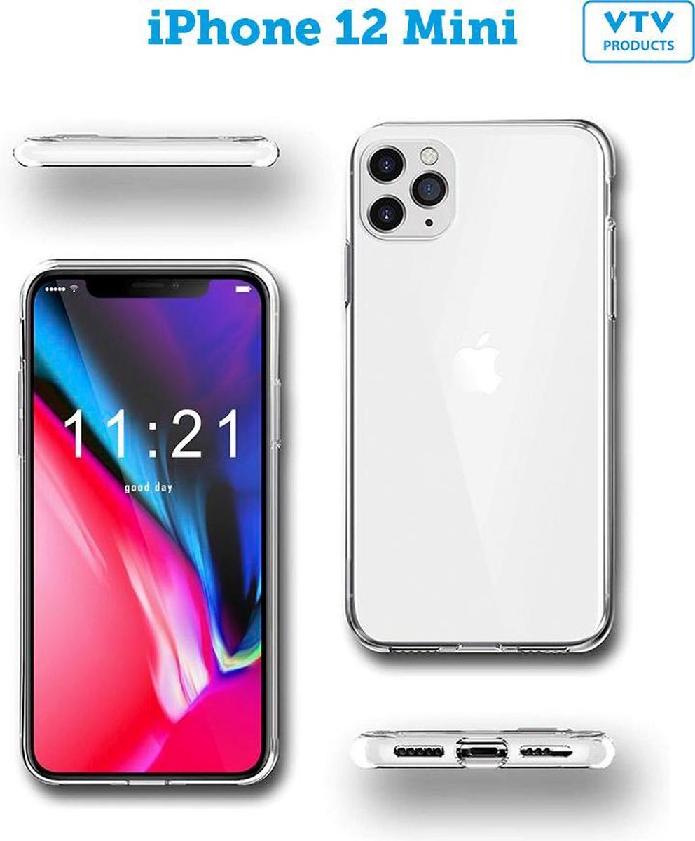 Transparante iPhone 12 mini Case | TPU Case | VTV | 5.4 inch