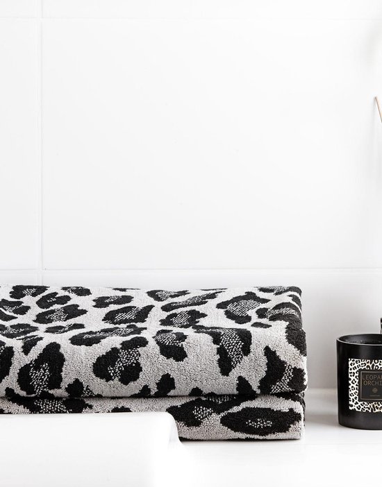 vriendelijk Maak een sneeuwpop Maak het zwaar Sizland Dezign® Handdoeken – Handdoek katoen – Badlaken Leopard, zwart &  grijs –... | bol.com