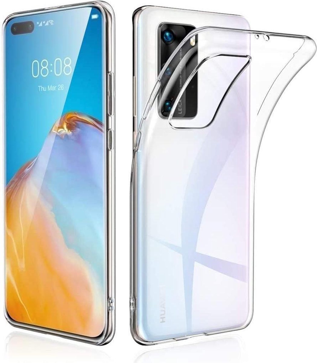 Silicone hoesje transparant Geschikt voor: Huawei P40