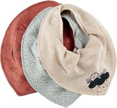 Pippi Slab Bandana Junior Polykatoen Beige One-size 3 Stuks