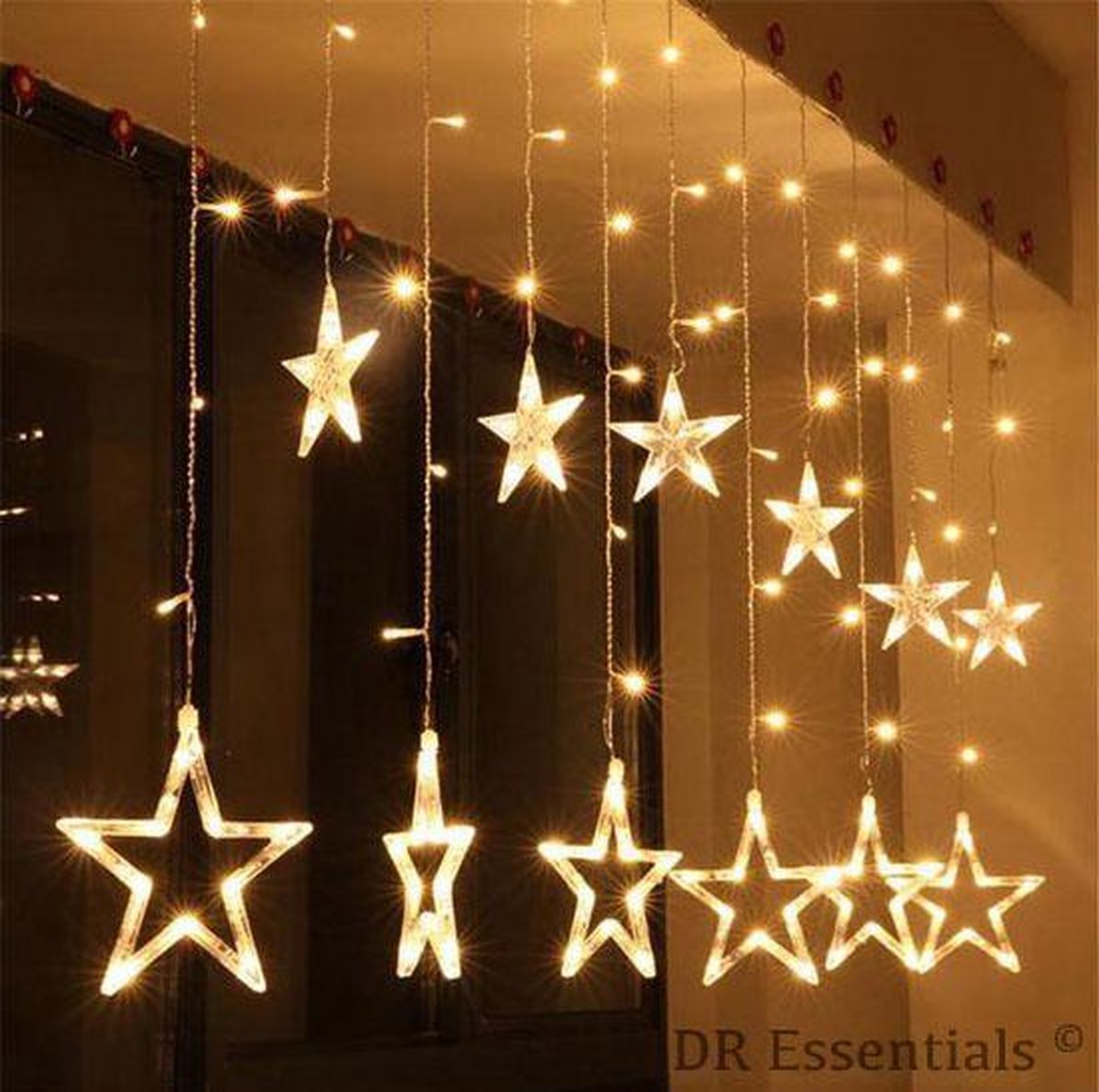 LED Sterrengordijn Kerstverlichting 2,5M Licht Sterren