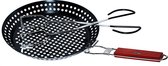 El Fuego Grillpan met RVS barbecue tang
