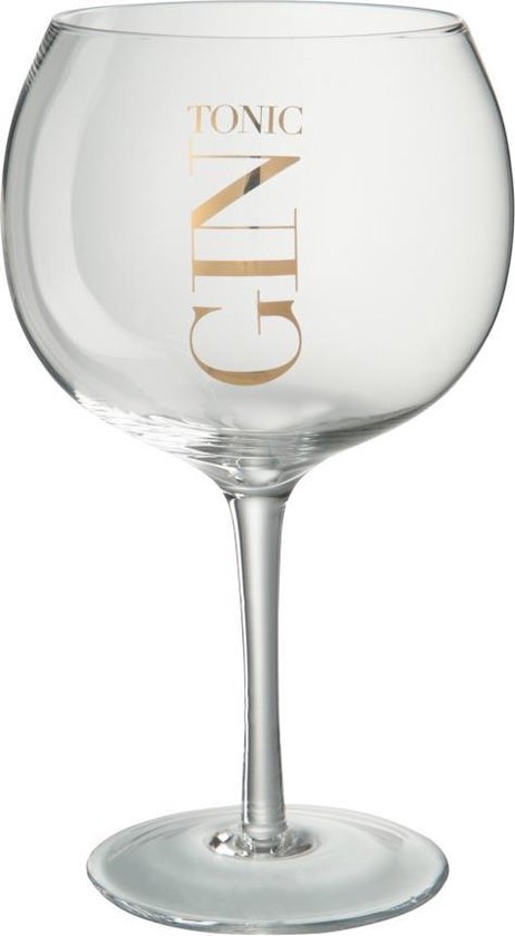 vrijdag Slaapzaal Zegevieren Gin glas met bronskleurig opschrift , set van 2 glazen. Gin tonic / jolipa  j-line | bol.com