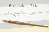 Kalligrafie Set Handwritmic Teak Wood Nib / Penhouder + 2 stuks Hiro Leonardt 41 / Crown Nibs