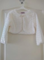 Meisjes bontjas Marylinn bolero model siersluiting wit 98