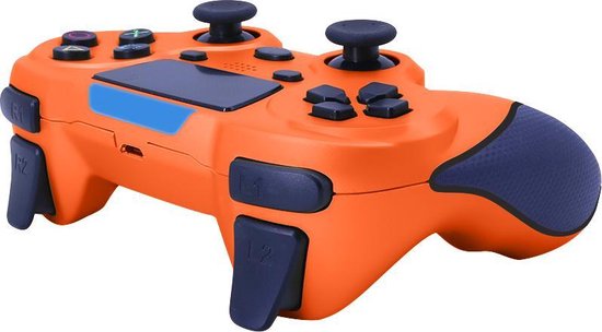 Draadloze Controller Wireless Gamepad Geschikt voor PS4 – Sunset Orange