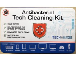 Antibacteriële technische reinigingskit in een metalen blik