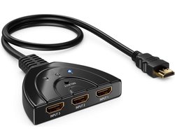 MMOBIEL HDMI Switch - 3 In naar 1 Uit - 1080p - Full HD - Pigtail - Indicatie LED