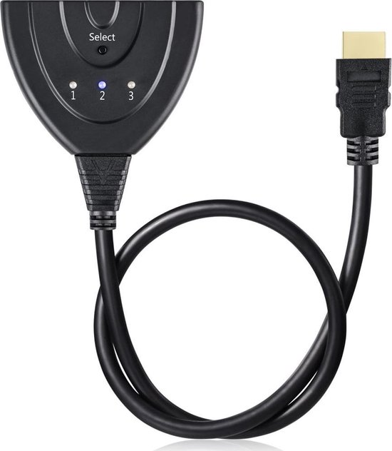 MMOBIEL HDMI Switch - 3 In naar 1 Uit - 1080p - Full HD - Pigtail -  Indicatie LED | bol.com