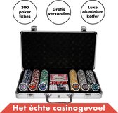 In Round Pokerset Laser – 300 Poker chips in Pokerkoffer met kaarten