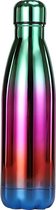 Drinkfles | Thermosfles | Geïsoleerd | Dubbelwandig | Metaal | Glans | Groen/roze/rood/blauw | 0.5 liter