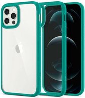 Spigen Crystal Hybrid Apple iPhone 12 / 12 Pro Hoesje - Mint Groen