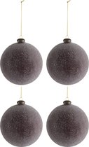 J-Line Doos Van 4 Kerstbal Parels Glas Bordeaux Large