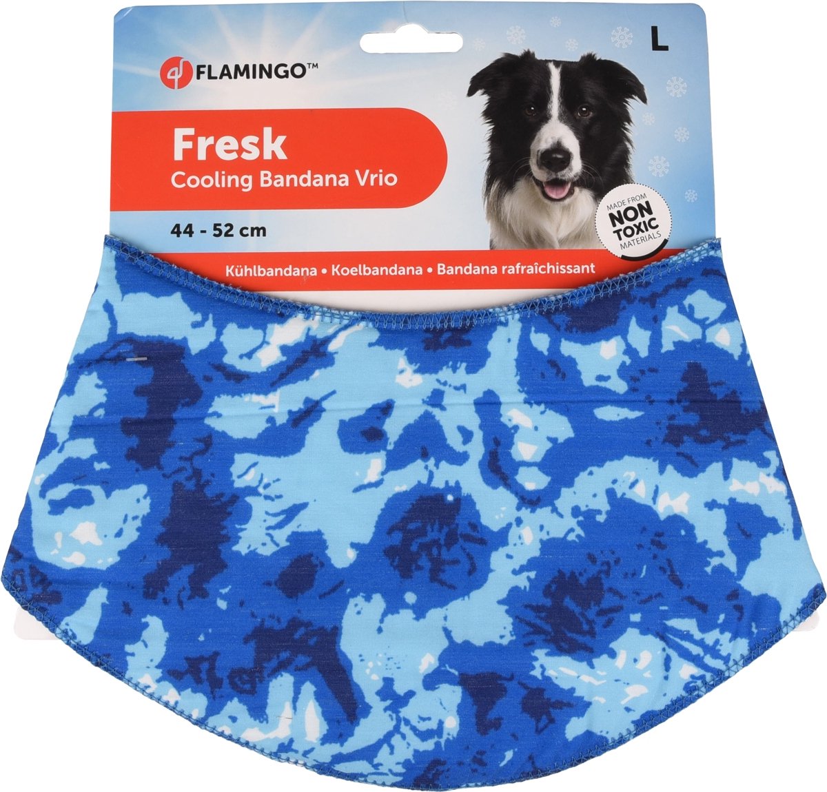 Flamingo Fresk Vrio - Koelbandana Honden - Koelbandana Fresk Vrio Blauw 44-52cm - 1st - 129975 - 1st