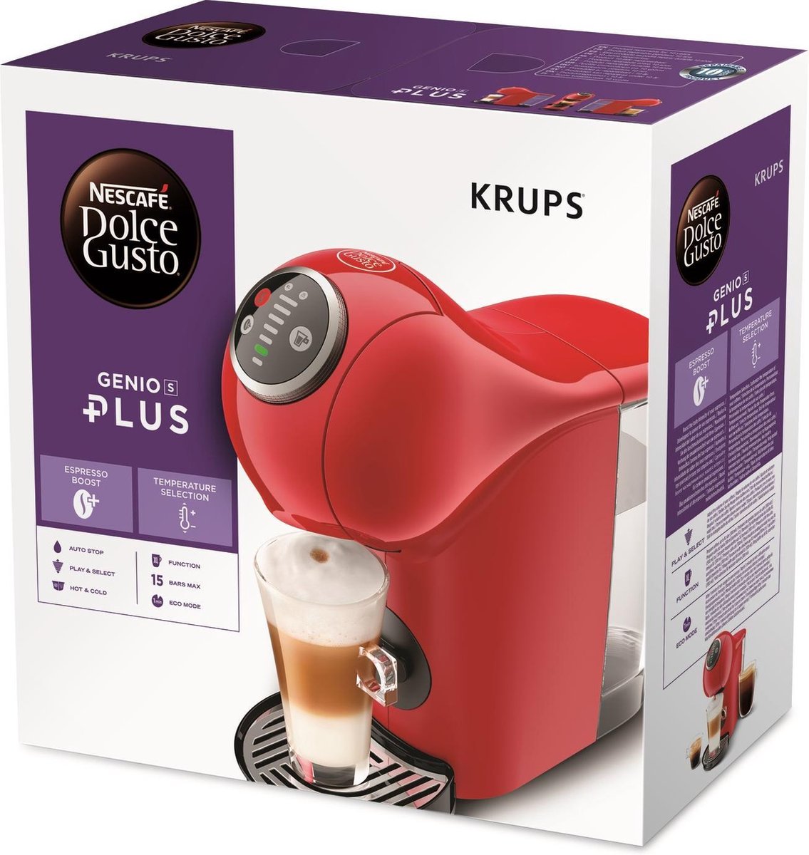 Krups Nescafé Dolce Gusto Genio S Plus KP340510 Koffiecupmachine - Rood thumbnail 5