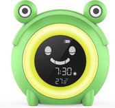 DUIDELIQ. Slaaptrainer Kinderen – Kinderwekker – Nachtlampje – Wake Up Light – Incl. USB Adapter & E-Book – Kikker