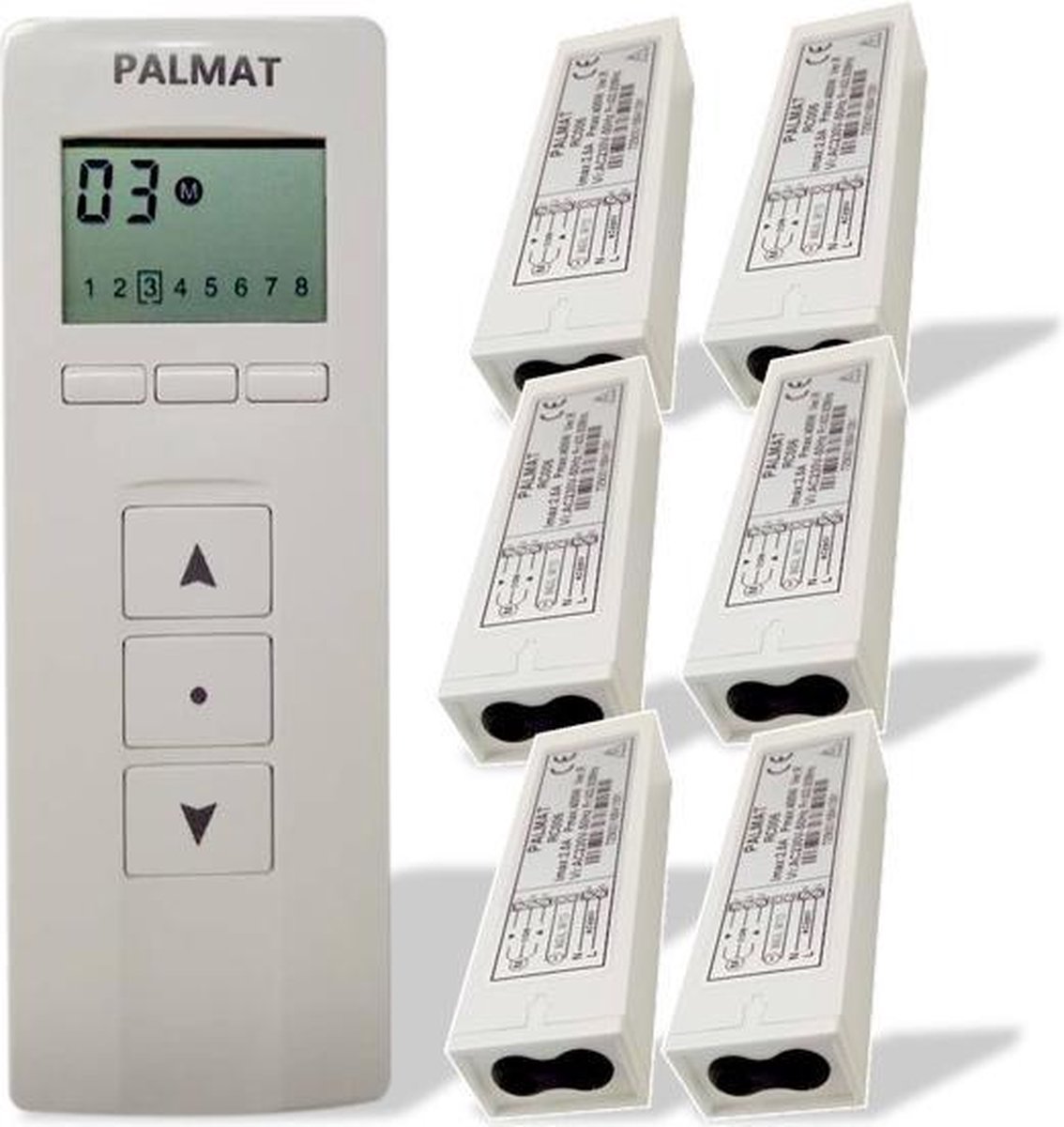 PALMAT 8-kanaals zender en ontvanger (6 stuks)