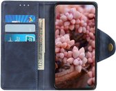 Honor 20 / Huawei Nova 5T Portemonnee Hoesje Drukknoop Sluiting Blauw