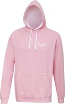 FitProWear Multicolour Hoodie Unisex - Licht Roze / Wit - Maat M - Dames - Heren - Trui - Sporttrui - Sweater - Hoodie - Katoen / Polyester - Trui Capuchon - Sportkleding