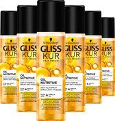 Gliss Kur Oil Nutritive Anti-Klit Spray 6x 200 ml - Voordeelverpakking
