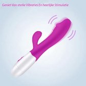 Vibrators Voor Vrouwen – Clitoris En G-spot Stimulator – Duo-Vibrator – Geribbelde Eikel Voor Extra Stimulatie – 30 standen – 20cm – Roze