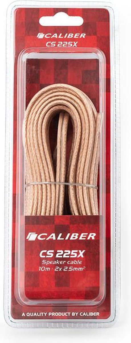 Caliber Luidsprekerkabel - Speakerkabel 2x25mm - 10 meter Speakerdraad - Transparant - CCA(CS225X)