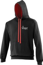 FitProWear Multicolour Hoodie Unisex - Zwart / Rood - Maat M - Dames - Heren - Trui - Sporttrui - Sweater - Hoodie - Katoen / Polyester - Trui Capuchon - Sportkleding