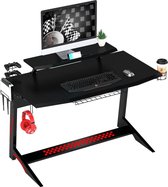 Moderne computer en gaming-bureau met koolstofvezeleffect - Piranha Furniture Chinook